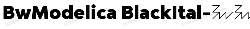 BwModelica BlackItal字体转换
